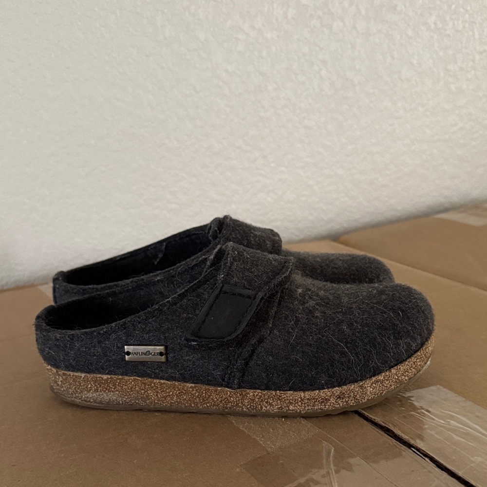 Women’s Haflinger Gray Wool Shoes